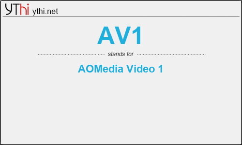 What does AV1 mean? What is the full form of AV1?