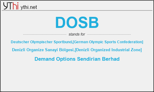 What does DOSB mean? What is the full form of DOSB?