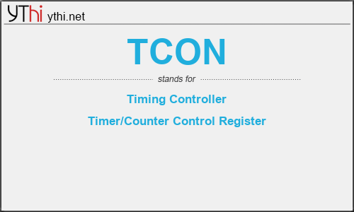 What does TCON mean? What is the full form of TCON?