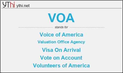 What does VOA mean? What is the full form of VOA?