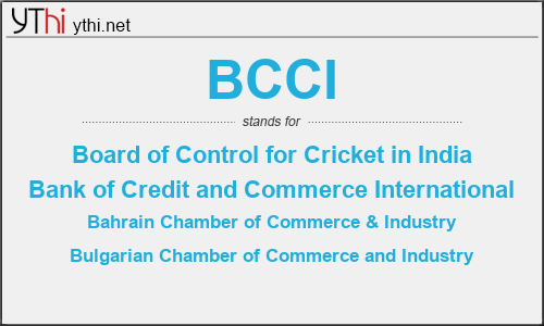 What does BCCI mean? What is the full form of BCCI?