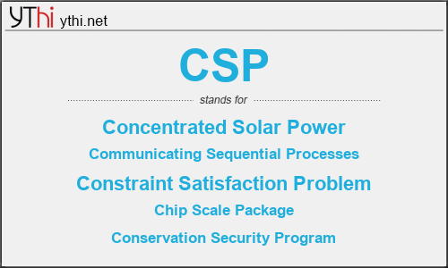 What does CSP mean? What is the full form of CSP?