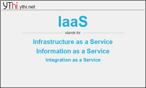 What does IAAS mean? What is the full form of IAAS?