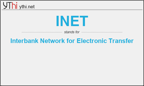 What does INET mean? What is the full form of INET?