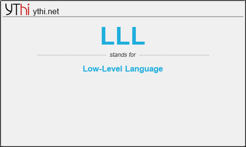 What does LLL mean? What is the full form of LLL?