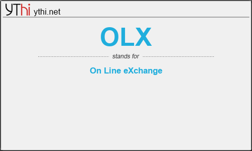 What does OLX mean? What is the full form of OLX?