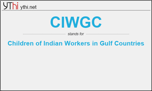 What does CIWGC mean? What is the full form of CIWGC?