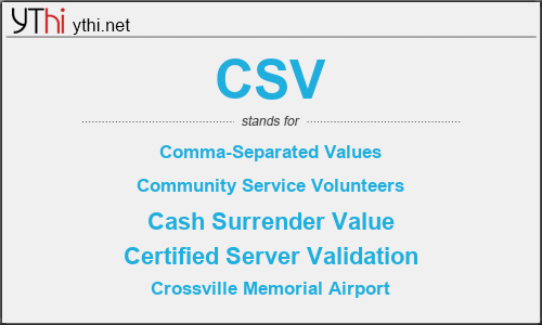 What does CSV mean? What is the full form of CSV?