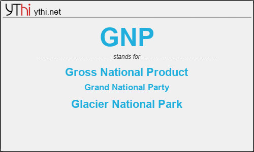 What does GNP mean? What is the full form of GNP?