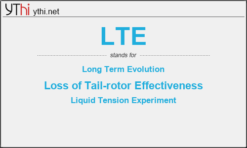 What does LTE mean? What is the full form of LTE?