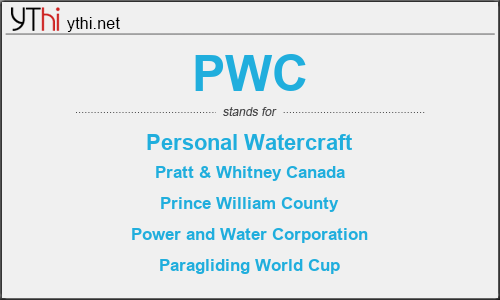 What does PWC mean? What is the full form of PWC?