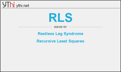 What does RLS mean? What is the full form of RLS?