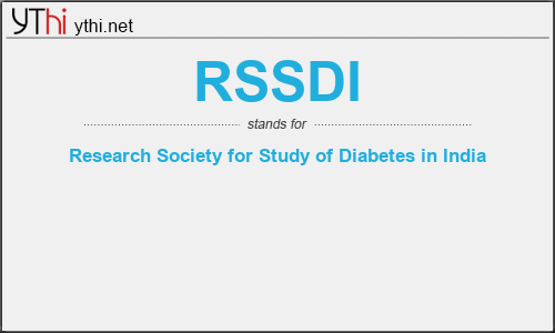 What does RSSDI mean? What is the full form of RSSDI?