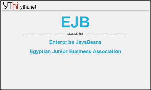 What does EJB mean? What is the full form of EJB?