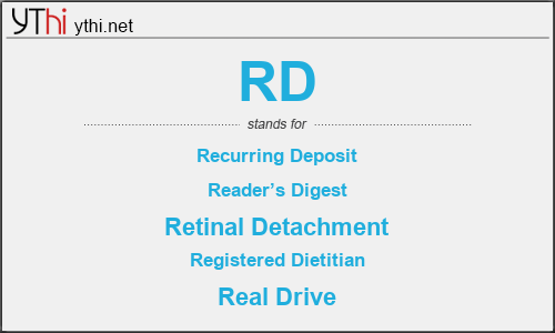 What does RD mean? What is the full form of RD?