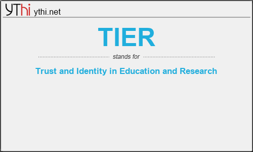 What does TIER mean? What is the full form of TIER?