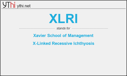 What does XLRI mean? What is the full form of XLRI?