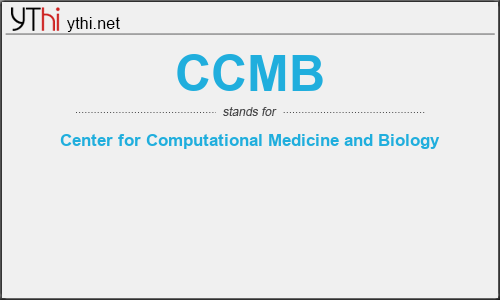 What does CCMB mean? What is the full form of CCMB?