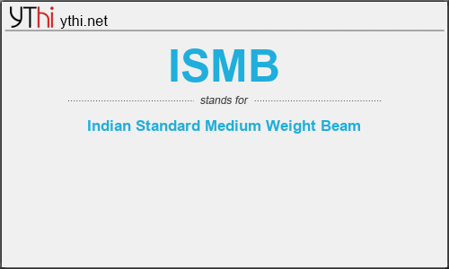 What does ISMB mean? What is the full form of ISMB?