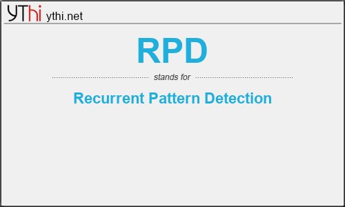 What does RPD mean? What is the full form of RPD?