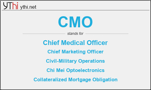 What does CMO mean? What is the full form of CMO?