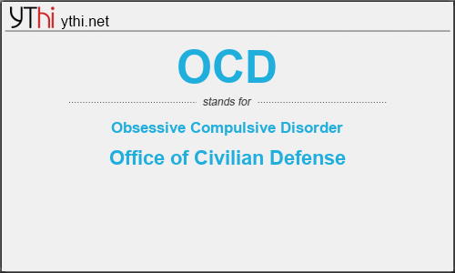 What does OCD mean? What is the full form of OCD?