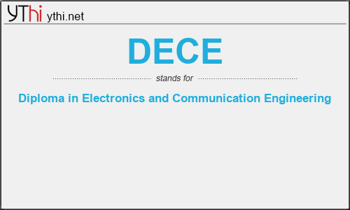 What does DECE mean? What is the full form of DECE?