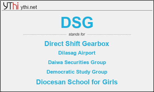 What does DSG mean? What is the full form of DSG?
