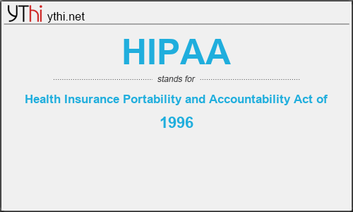 What does HIPAA mean? What is the full form of HIPAA?