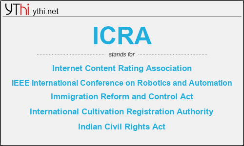 What does ICRA mean? What is the full form of ICRA?