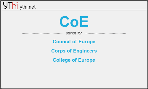 What does COE mean? What is the full form of COE?