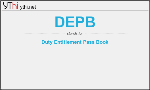 What does DEPB mean? What is the full form of DEPB?