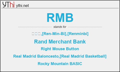 What does RMB mean? What is the full form of RMB?