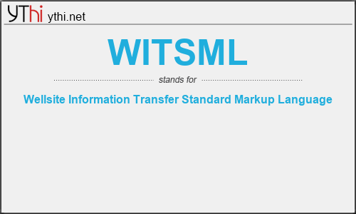 What does WITSML mean? What is the full form of WITSML?