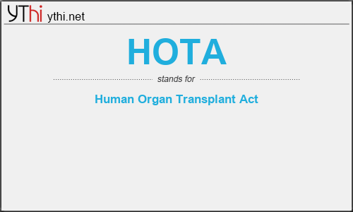 What does HOTA mean? What is the full form of HOTA?