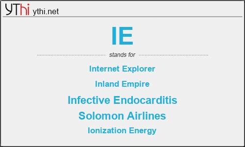 What does IE mean? What is the full form of IE?