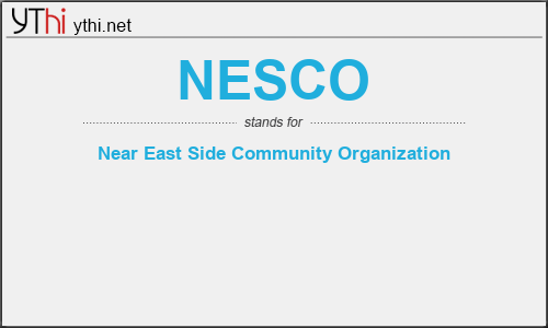 What does NESCO mean? What is the full form of NESCO?