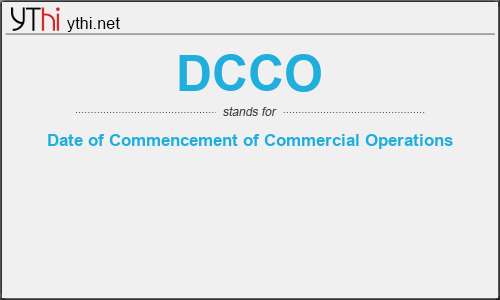 What does DCCO mean? What is the full form of DCCO?