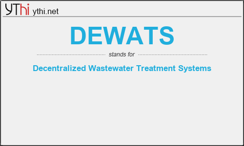 What does DEWATS mean? What is the full form of DEWATS?