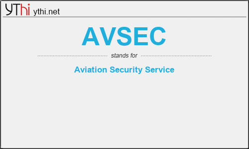 What does AVSEC mean? What is the full form of AVSEC?