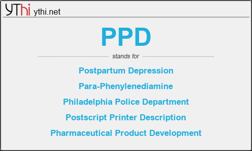 What does PPD mean? What is the full form of PPD?