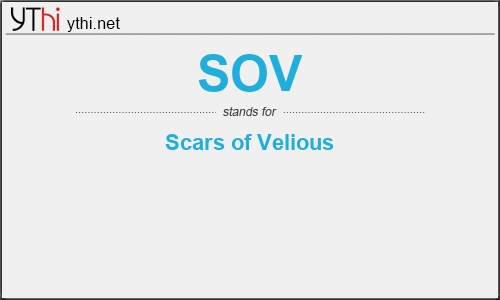 What does SOV mean? What is the full form of SOV?