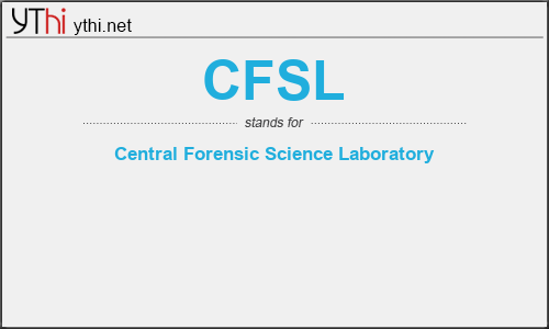What does CFSL mean? What is the full form of CFSL?