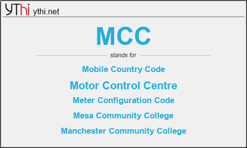 What does MCC mean? What is the full form of MCC?