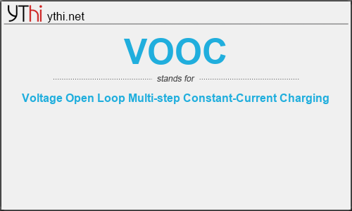 What does VOOC mean? What is the full form of VOOC?