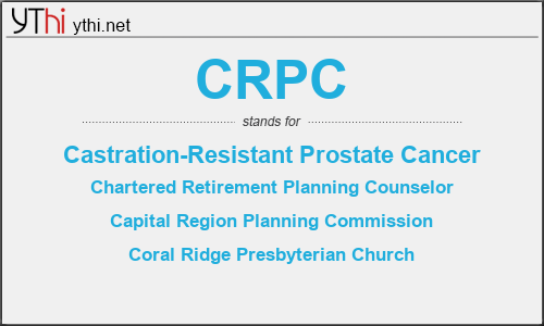 What does CRPC mean? What is the full form of CRPC?