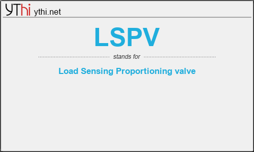 What does LSPV mean? What is the full form of LSPV?