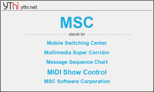 What does MSC mean? What is the full form of MSC?