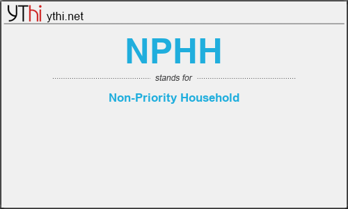 What does NPHH mean? What is the full form of NPHH?