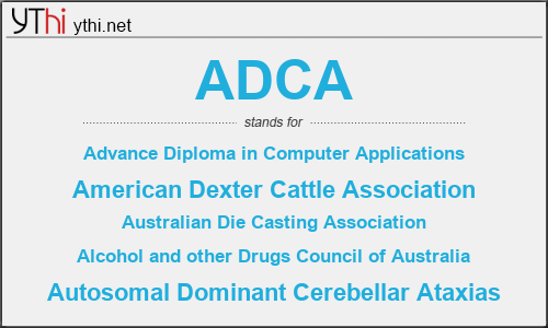 What does ADCA mean? What is the full form of ADCA?